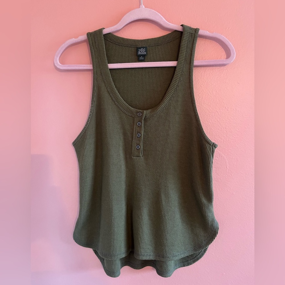 Wild Fable Sage Green Ribbed Tank Top